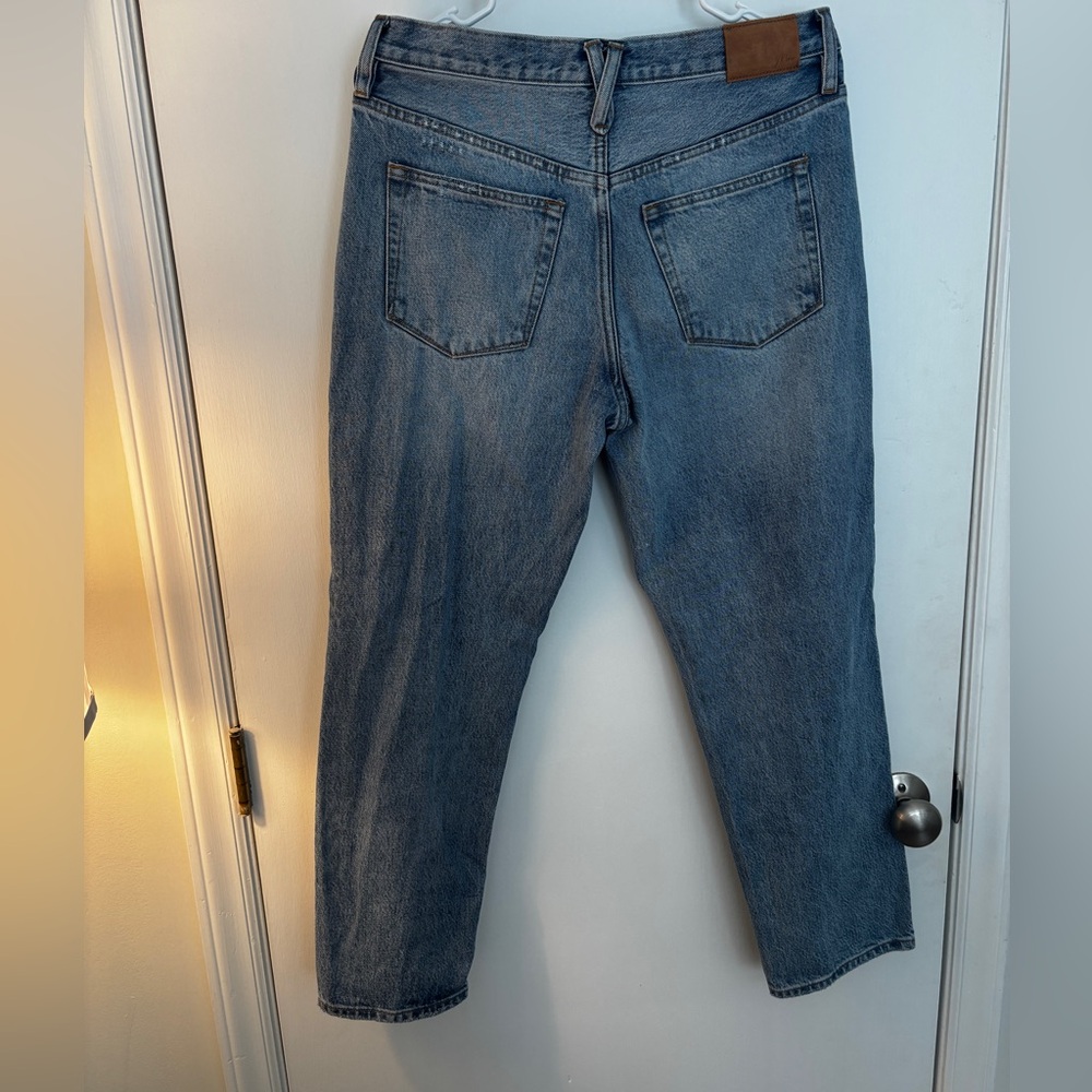 J.Crew Slouchy Boyfriend Jeans Women’s 27 Blue Distressed Mid Rise Denim BD364 - Picture 2 of 9